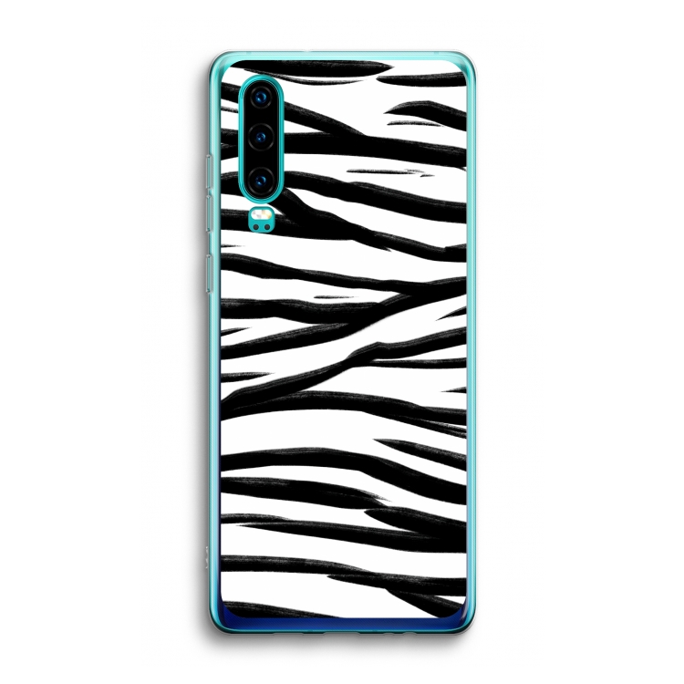Zebra pattern: Huawei P30 Transparant Hoesje