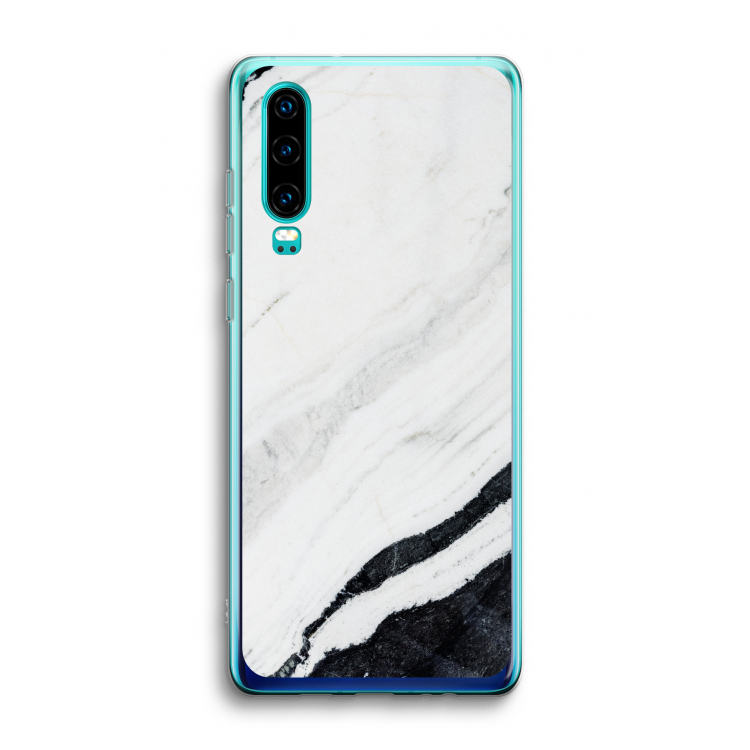 Elegante marmer: Huawei P30 Transparant Hoesje