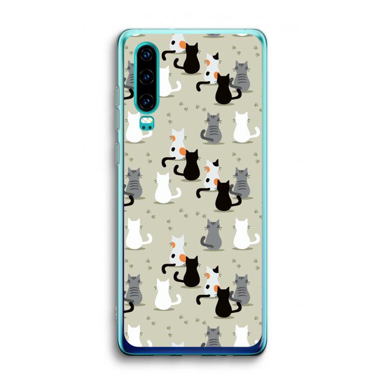 Katten: Huawei P30 Transparant Hoesje