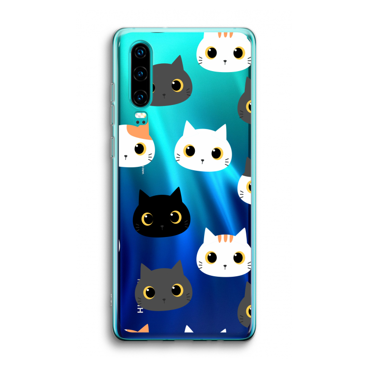 Katten: Huawei P30 Transparant Hoesje