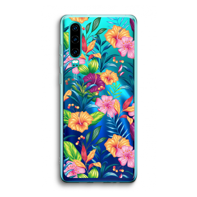 Tropisch 2: Huawei P30 Transparant Hoesje