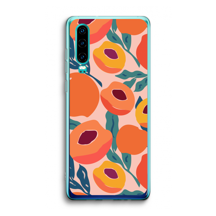 Perzik: Huawei P30 Transparant Hoesje
