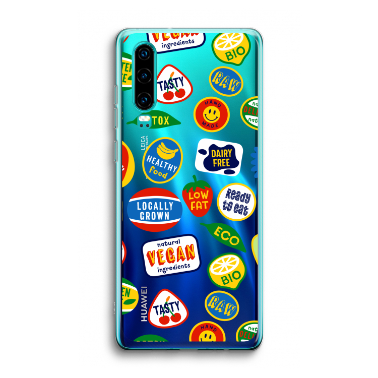Fruitsticker: Huawei P30 Transparant Hoesje