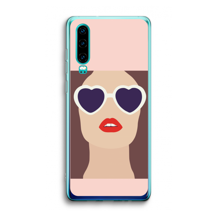 Red lips: Huawei P30 Transparant Hoesje