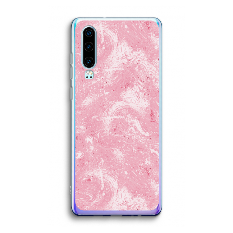 Abstract Painting Pink: Huawei P30 Transparant Hoesje