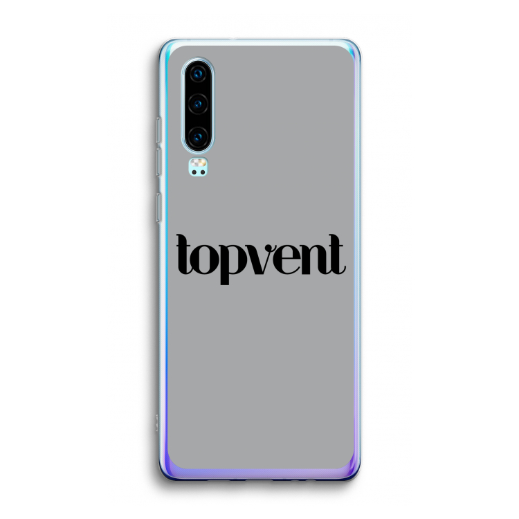 Topvent Grijs Zwart: Huawei P30 Transparant Hoesje