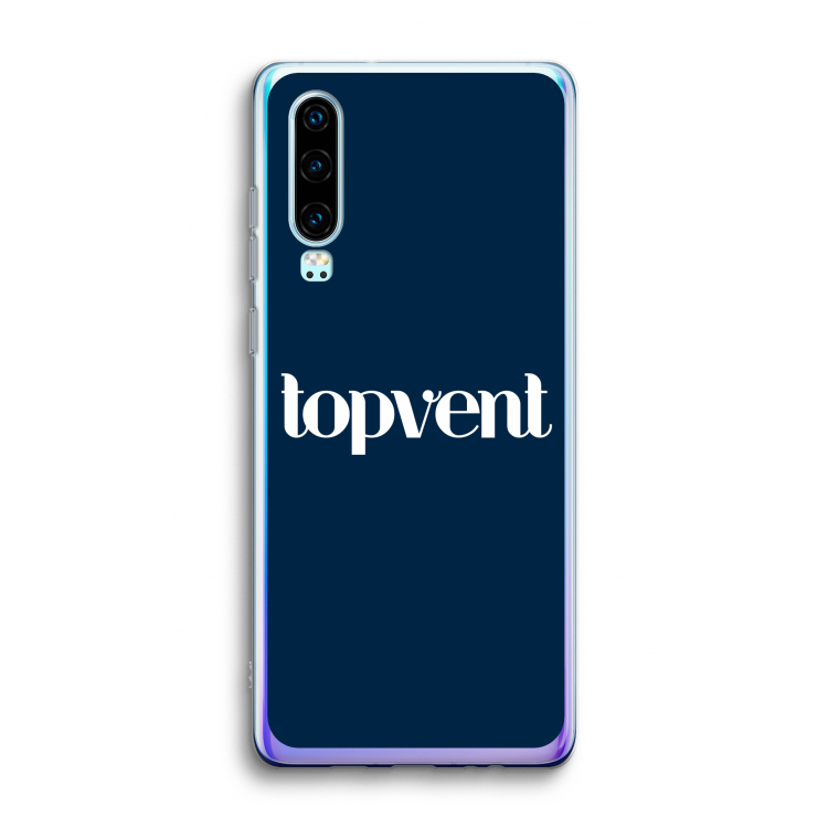 Topvent Navy: Huawei P30 Transparant Hoesje