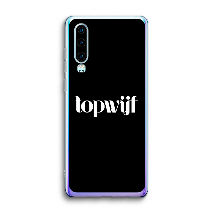 Topwijf Zwart: Huawei P30 Transparant Hoesje