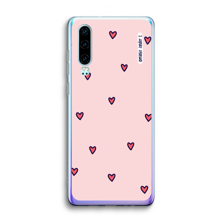 Hartjes: Huawei P30 Transparant Hoesje