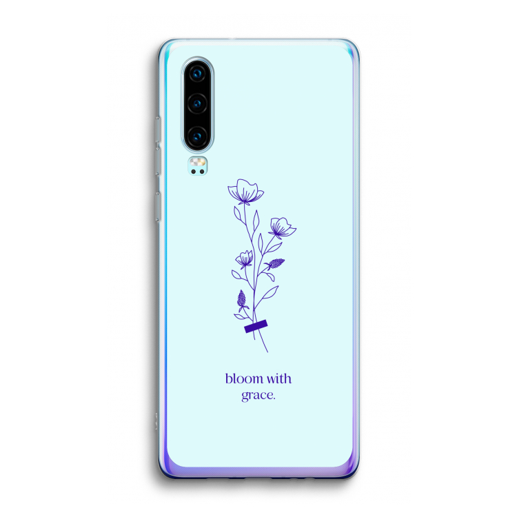 Bloom with grace: Huawei P30 Transparant Hoesje