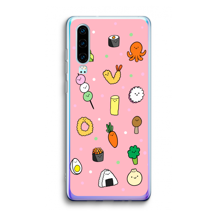 Happy bento friends: Huawei P30 Transparant Hoesje
