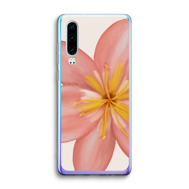 Pink Ellila Flower: Huawei P30 Transparant Hoesje