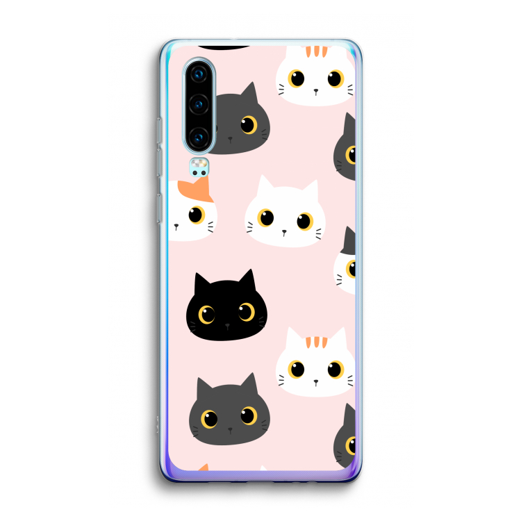 Katten: Huawei P30 Transparant Hoesje