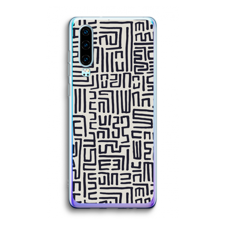 Moroccan Print: Huawei P30 Transparant Hoesje