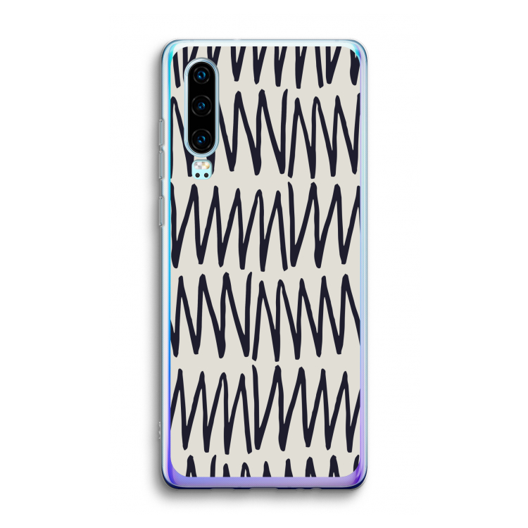Marrakech Zigzag: Huawei P30 Transparant Hoesje