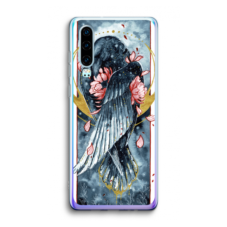 Golden Raven: Huawei P30 Transparant Hoesje