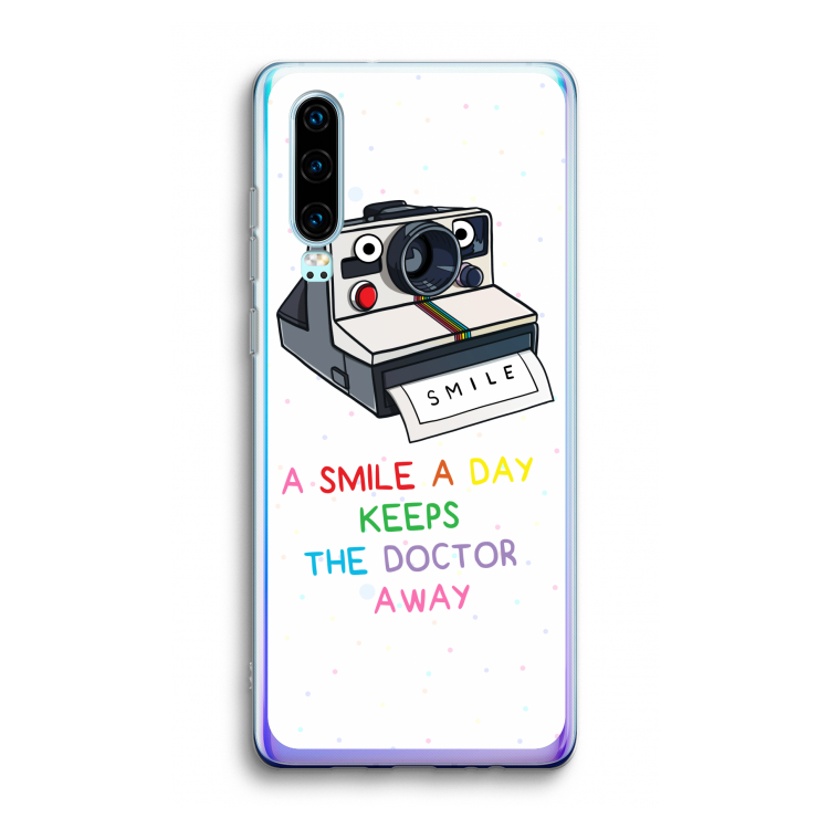 Smile: Huawei P30 Transparant Hoesje