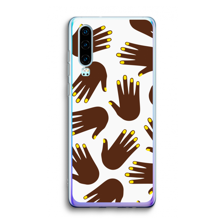 Hands dark: Huawei P30 Transparant Hoesje