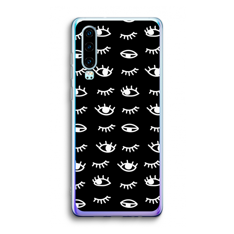 Eye pattern #3: Huawei P30 Transparant Hoesje