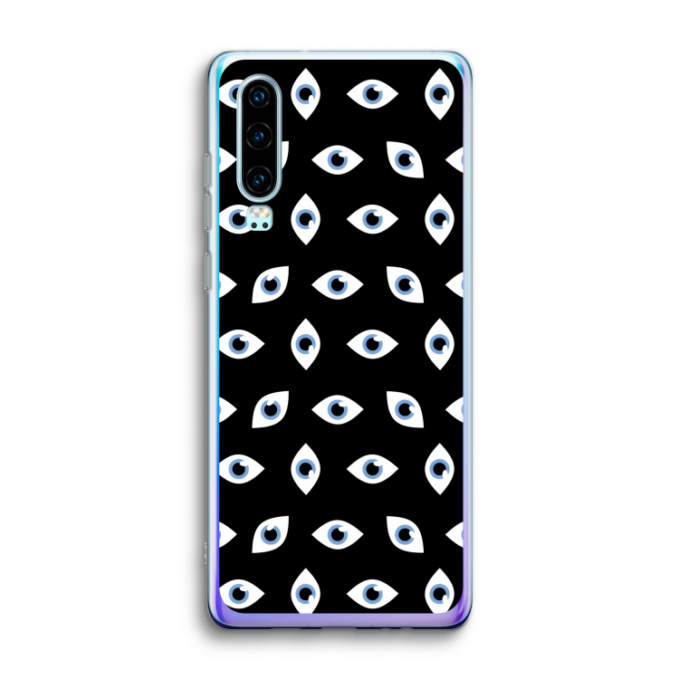 Eyes pattern: Huawei P30 Transparant Hoesje