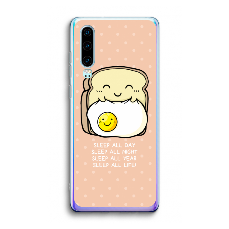 Sleep All Day: Huawei P30 Transparant Hoesje