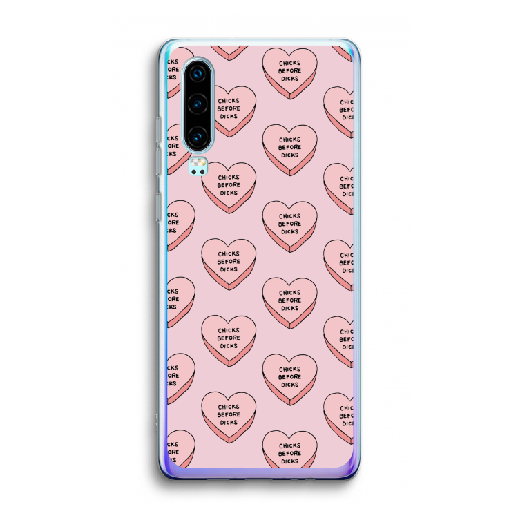 Chicks before dicks: Huawei P30 Transparant Hoesje
