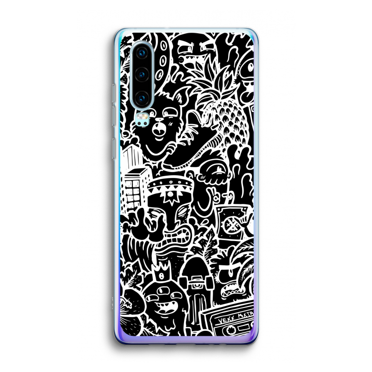 Vexx Black Mixtape: Huawei P30 Transparant Hoesje