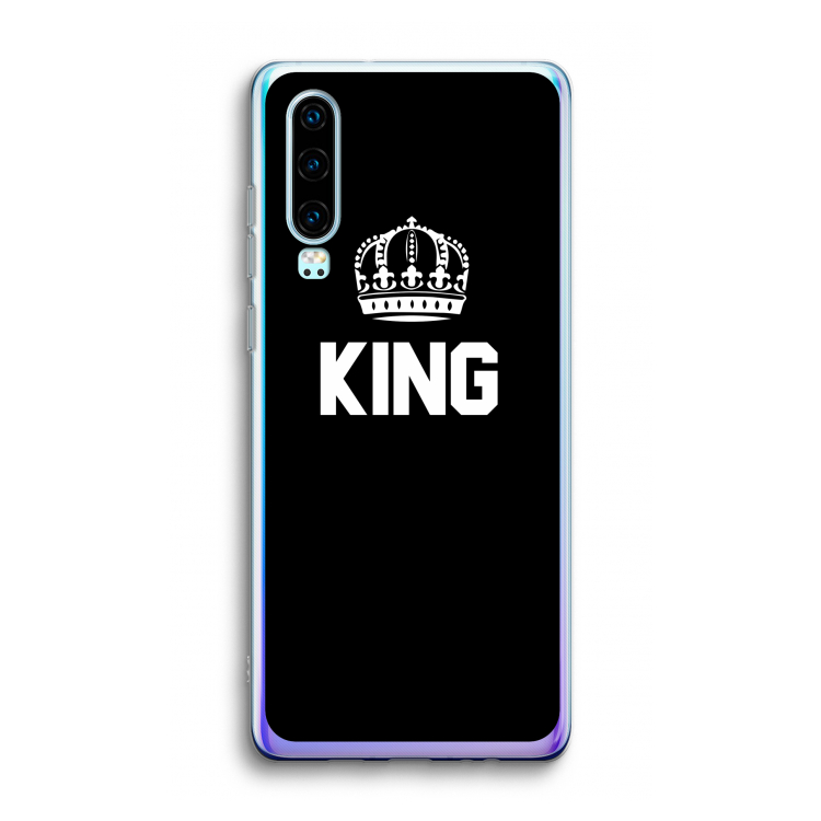 King zwart: Huawei P30 Transparant Hoesje