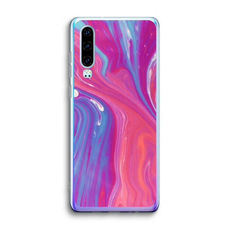 Paarse stroom: Huawei P30 Transparant Hoesje