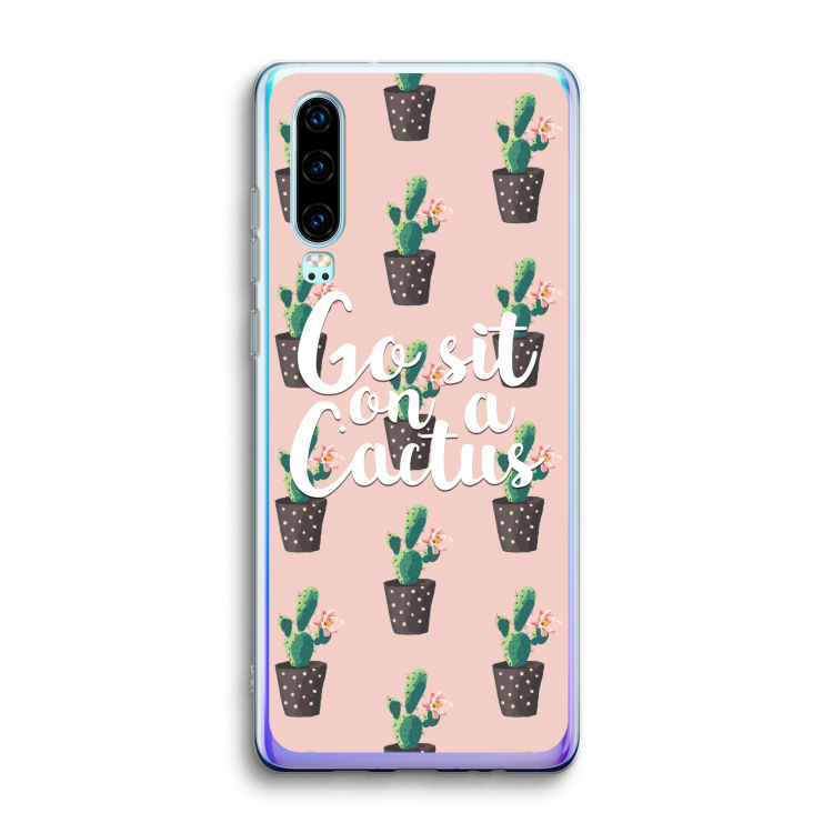 Cactus quote: Huawei P30 Transparant Hoesje
