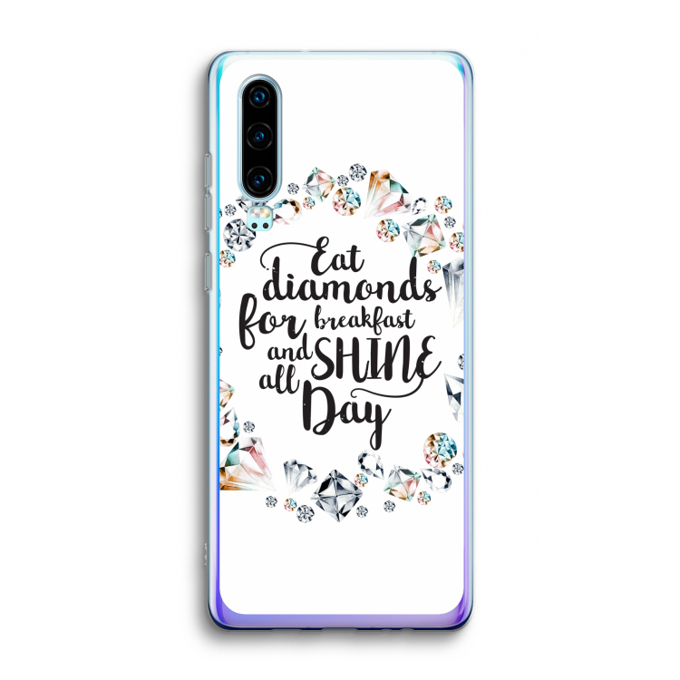 Diamonds: Huawei P30 Transparant Hoesje