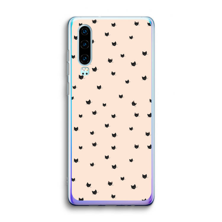 Kleine kattenkopjes: Huawei P30 Transparant Hoesje