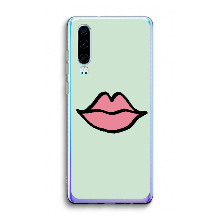 Kusje: Huawei P30 Transparant Hoesje