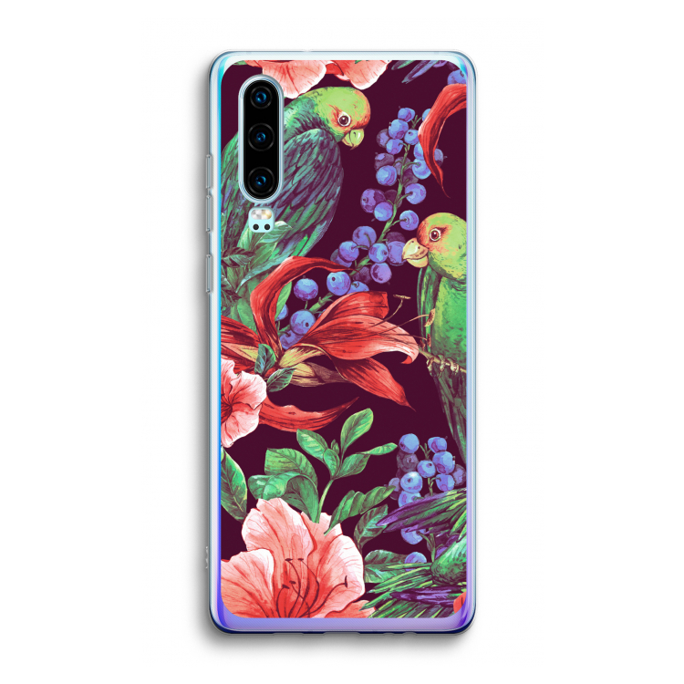 Papegaaien: Huawei P30 Transparant Hoesje