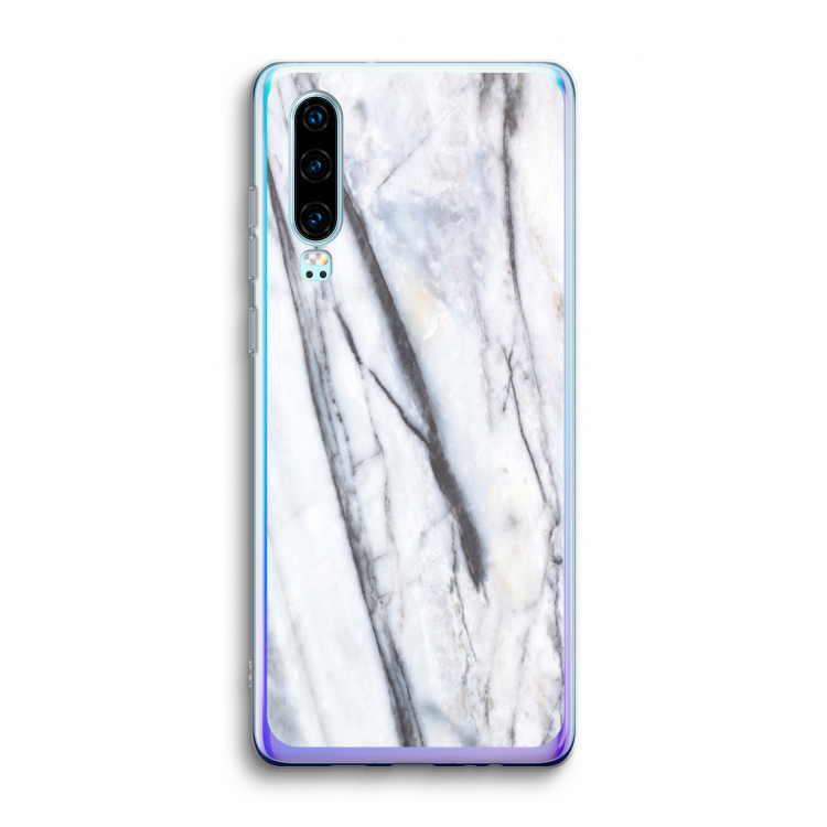 Gestreepte marmer: Huawei P30 Transparant Hoesje