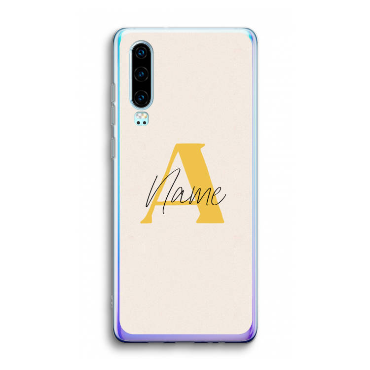 Amber Script: Huawei P30 Transparant Hoesje