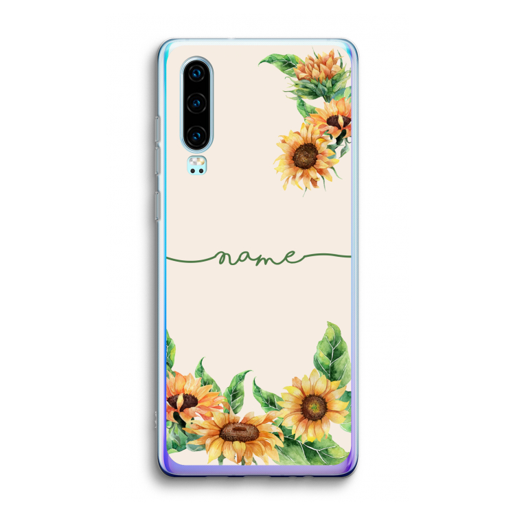 Zonnebloemen: Huawei P30 Transparant Hoesje