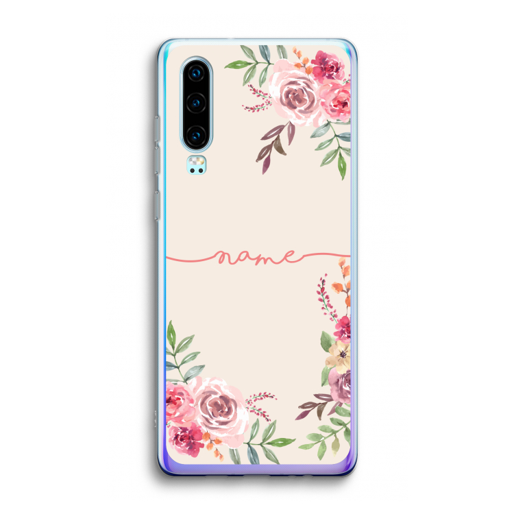 Rozen: Huawei P30 Transparant Hoesje