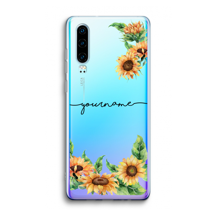 Zonnebloemen: Huawei P30 Transparant Hoesje