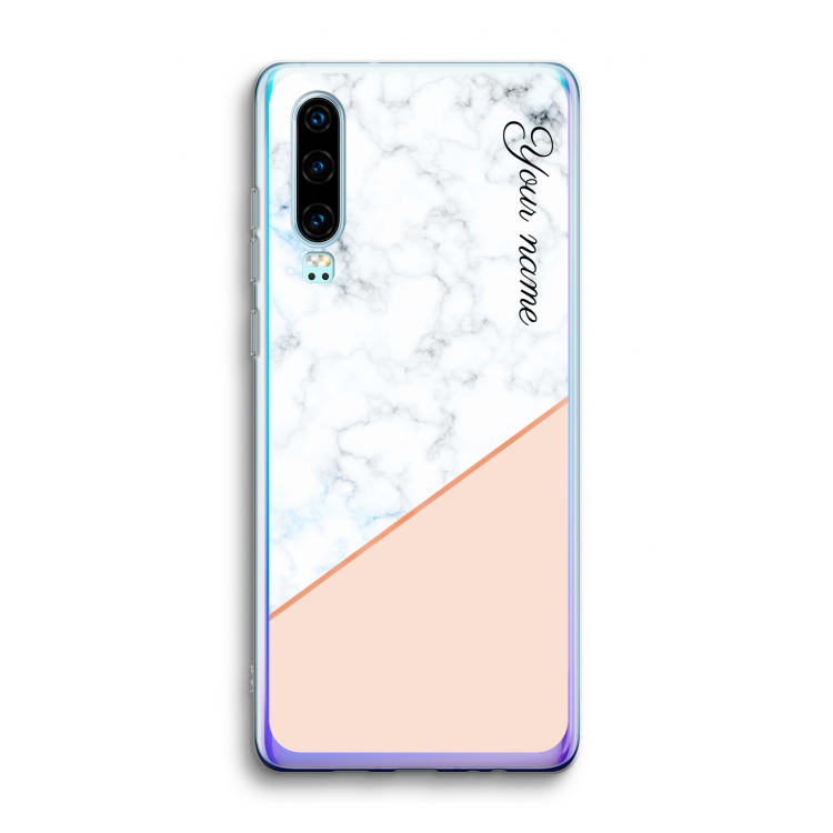 Marmer in stijl: Huawei P30 Transparant Hoesje