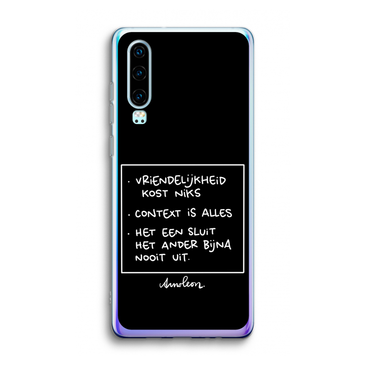 Mijn Motto's: Huawei P30 Transparant Hoesje