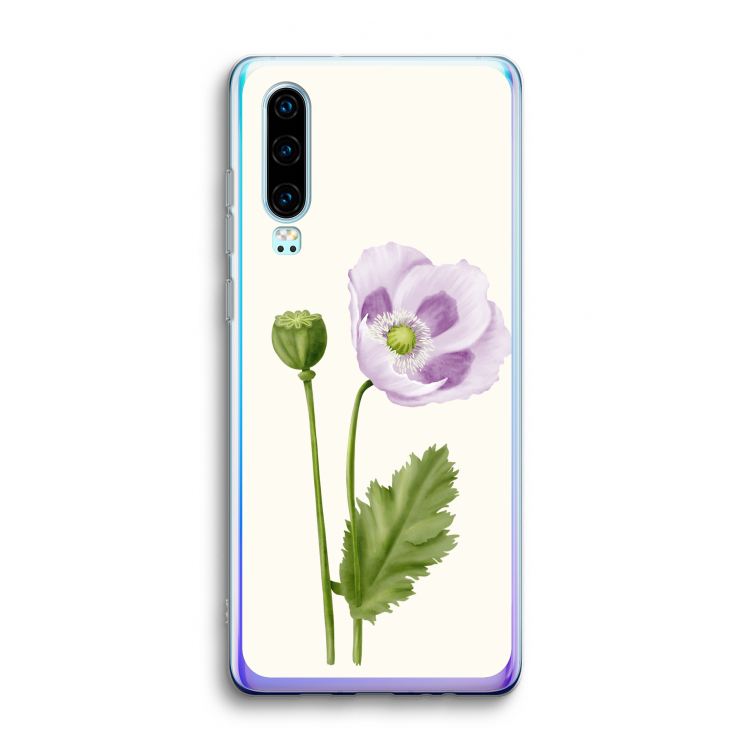 Purple poppy: Huawei P30 Transparant Hoesje