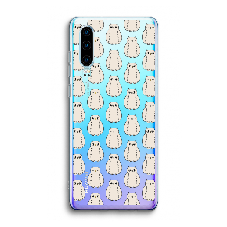 Uilen: Huawei P30 Transparant Hoesje