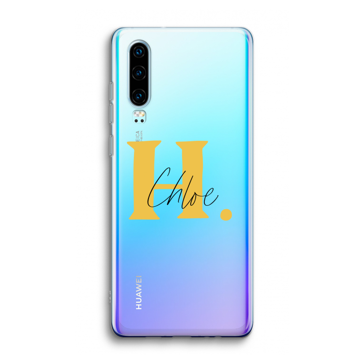 Amber Script: Huawei P30 Transparant Hoesje