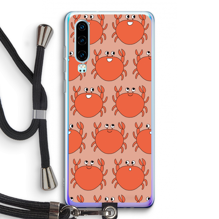 Krab: Huawei P30 Transparant Hoesje met koord