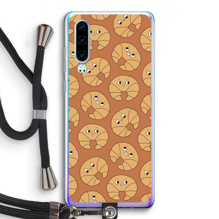 Croissant: Huawei P30 Transparant Hoesje met koord
