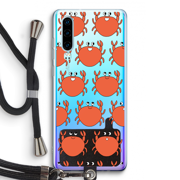Krab: Huawei P30 Transparant Hoesje met koord