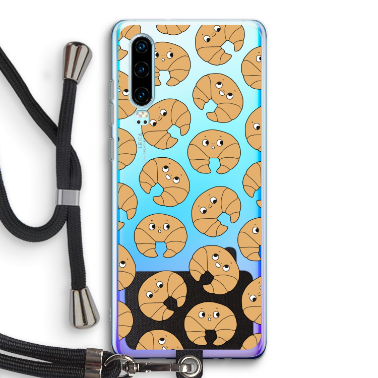 Croissant: Huawei P30 Transparant Hoesje met koord
