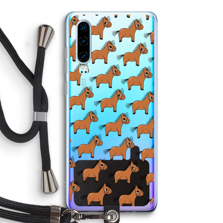 Pony: Huawei P30 Transparant Hoesje met koord