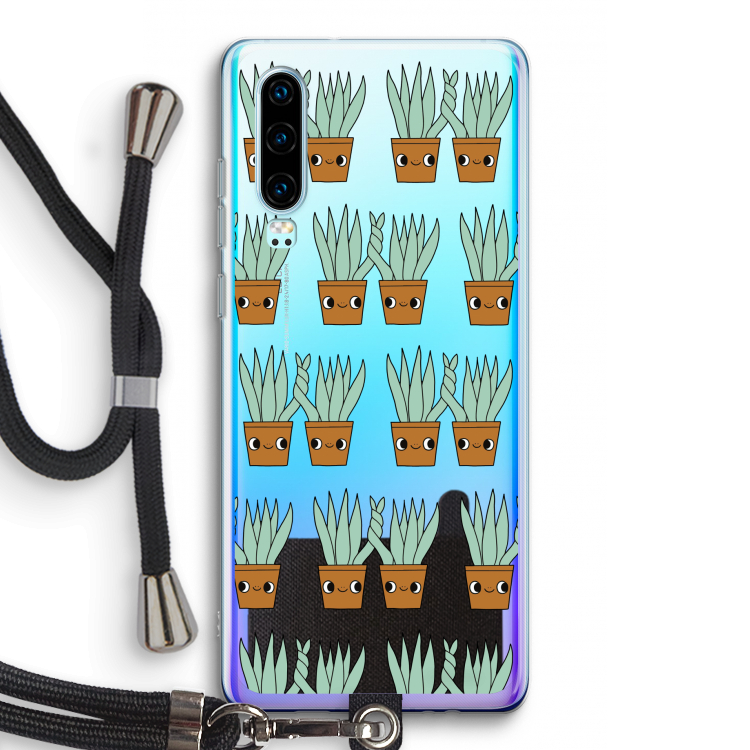 Sansevieria: Huawei P30 Transparant Hoesje met koord